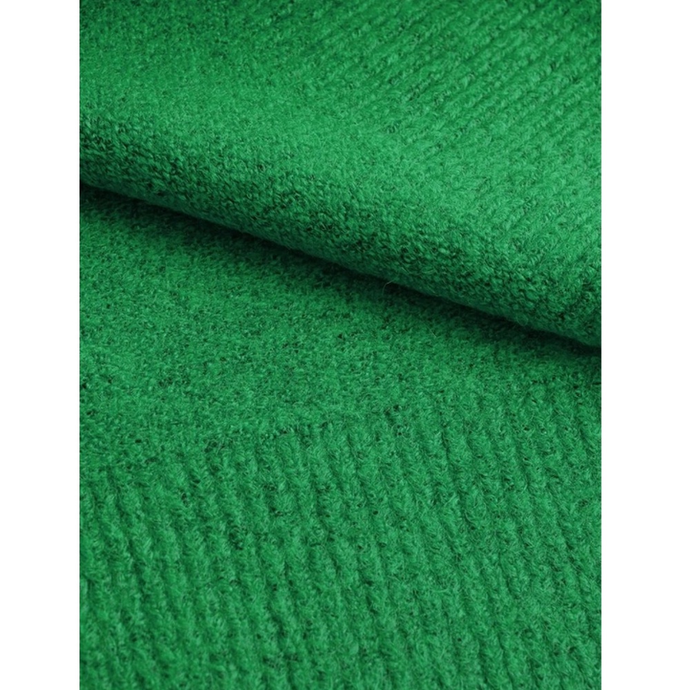 Forrest Green Knit Turtleneck Pullover Sweater Long Sleeve Drop Shoulder - Picture 13 of 17